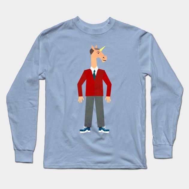 Mr Unicorns’ Neighborhood Long Sleeve T-Shirt by Thatssounicorny